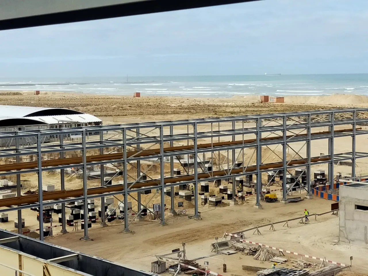 Charpente et équipements mécaniques de l’usine de broyage DAOUI