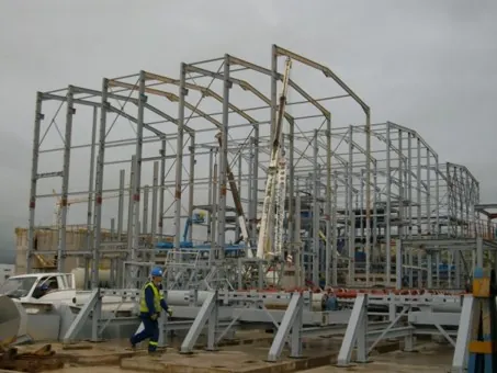 Charpente métallique de l’usine de lavage Merah à Khouribga