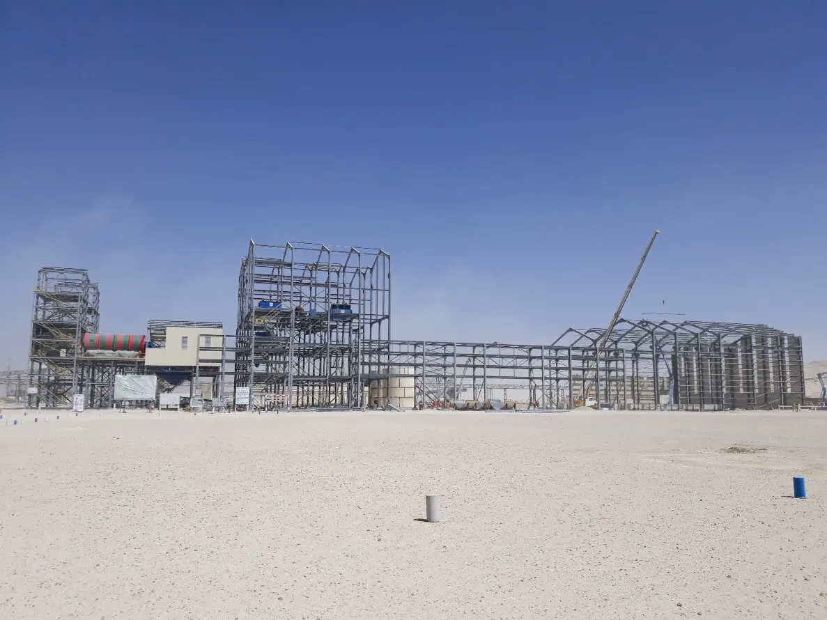 Vue générale de la nouvelle laverie de Laâyoune en construction