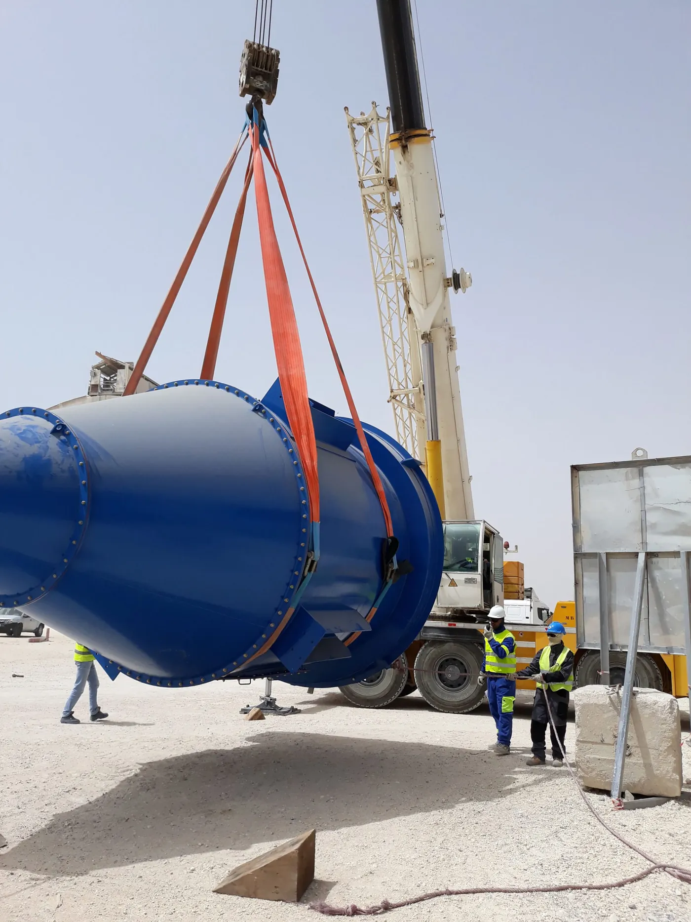 Levage d’une capacité industrielle sur chantier